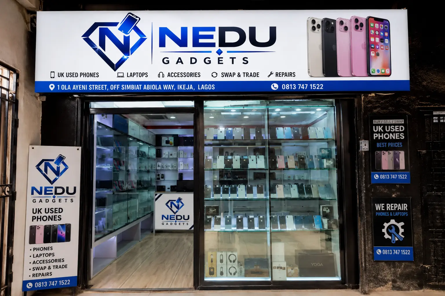Nedu's Gadgets store in Computer Village, Ikeja